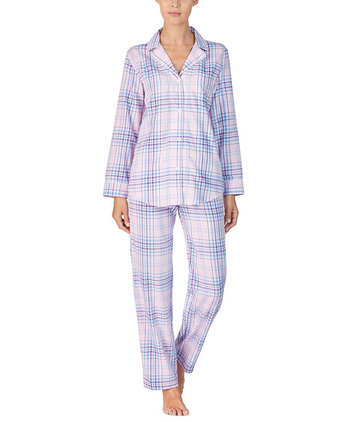 Lauren Ralph Lauren Women's Brushed Cotton Pajama Set - Macy's