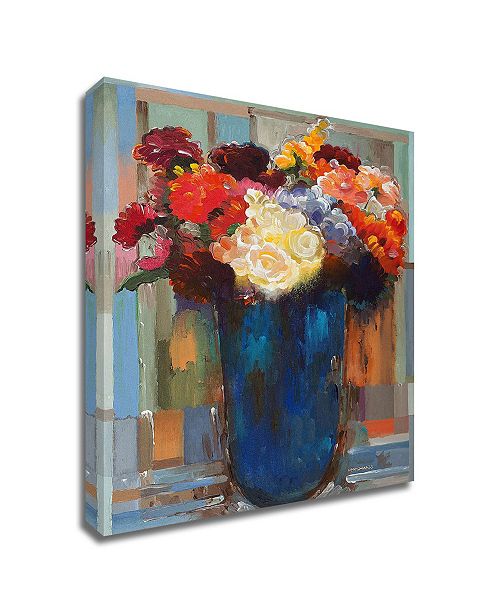 Tangletown Fine Art Flowers In A Blue Vase By Hooshang Khorasani