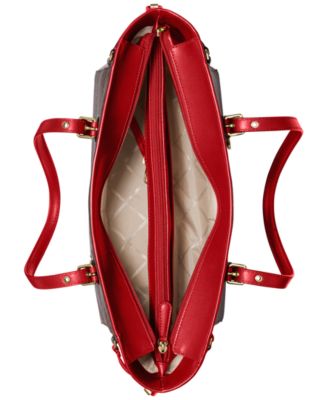 michael kors voyager tote red