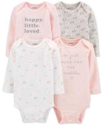 carters baby girl long sleeve onesies