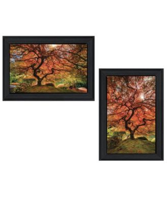 First Colors of Fall II 2-Piece Vignette by Moises Levy, Black Frame, 21" x 15"