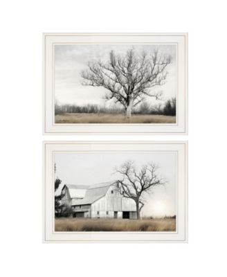 Ohio Fields I 2-Piece Vignette by Lori Deiter, White Frame, 21" x 15"