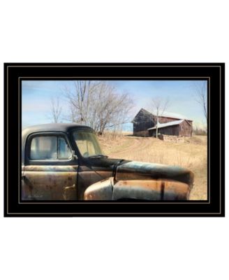 Vintage-Like Farm Trucks by Lori Deiter, Ready to hang Framed Print, Black Frame, 21" x 15"