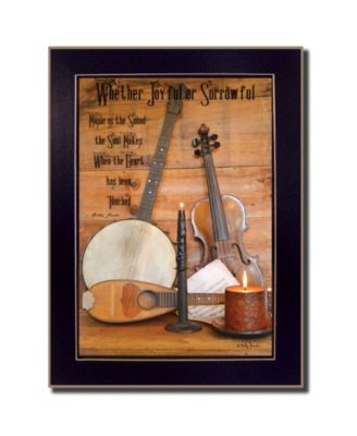 Music By Billy Jacobs, Printed Wall Art, Ready to hang, Black Frame, 14" x 20"