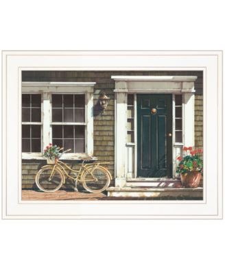Parked Out Front by John Rossini, Ready to hang Framed Print, White Frame, 19" x 15"