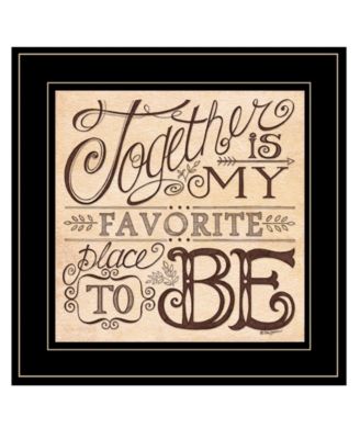 Together by Deb Strain, Ready to hang Framed Print, Black Frame, 15" x 15"