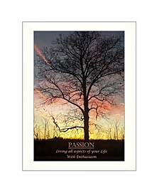 Passion By Trendy Decor4U, Printed Wall Art, Ready to hang, White Frame, 14" x 10"