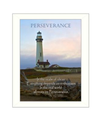 Perseverance By Trendy Decor4U, Printed Wall Art, Ready to hang, White Frame, 18" x 14"