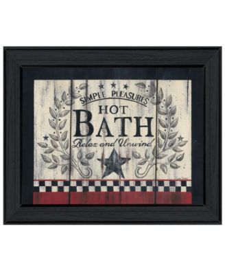 Hot Bath by Linda Spivey, Ready to hang Framed Print, Black Frame, 19" x 15"