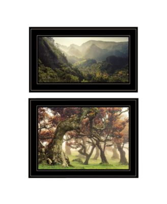 The Land of Hobbits 2-Piece Vignette by Martin Podt, Black Frame, 21" x 15"
