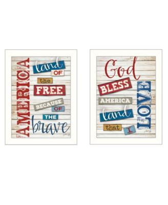 American Collection By Marla Rae, Printed Wall Art, Ready to hang, White Frame, 14" x 18"