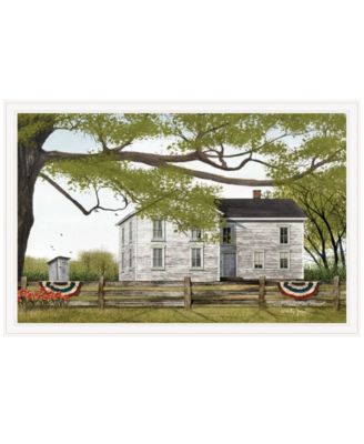Sweet Summertime House by Billy Jacobs, Ready to hang Framed Print, White Frame, 38" x 26"