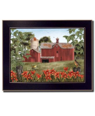 Summer Days By Billy Jacobs, Printed Wall Art, Ready to hang, Black Frame, 18" x 14"