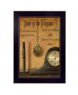 Time is the Illusion By Billy Jacobs, Printed Wall Art, Ready to hang, Black Frame, 14" x 10"