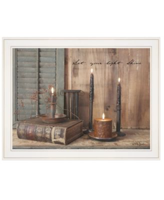 Let Your Light Shine by Billy Jacobs, Ready to hang Framed Print, White Frame, 27" x 21"