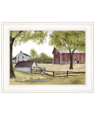 The Old Spring House by Billy Jacobs, Ready to hang Framed Print, White Frame, 19" x 15"