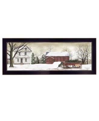 Christmas Trees for Sale By Billy Jacobs, Printed Wall Art, Ready to hang, Black Frame, 20" x 8"