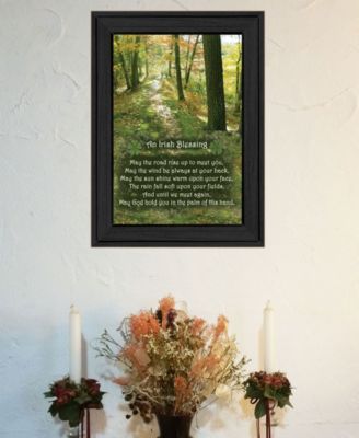 Irish Blessing By Trendy Decor4U, Printed Wall Art, Ready to hang, Black Frame, 14" x 10"