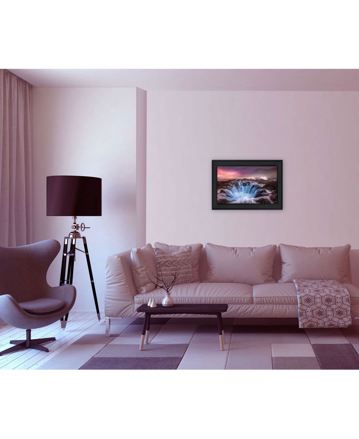 Trendy Decor 4U Genesis by Moises Levy, Ready to hang Framed Print, Black Frame,