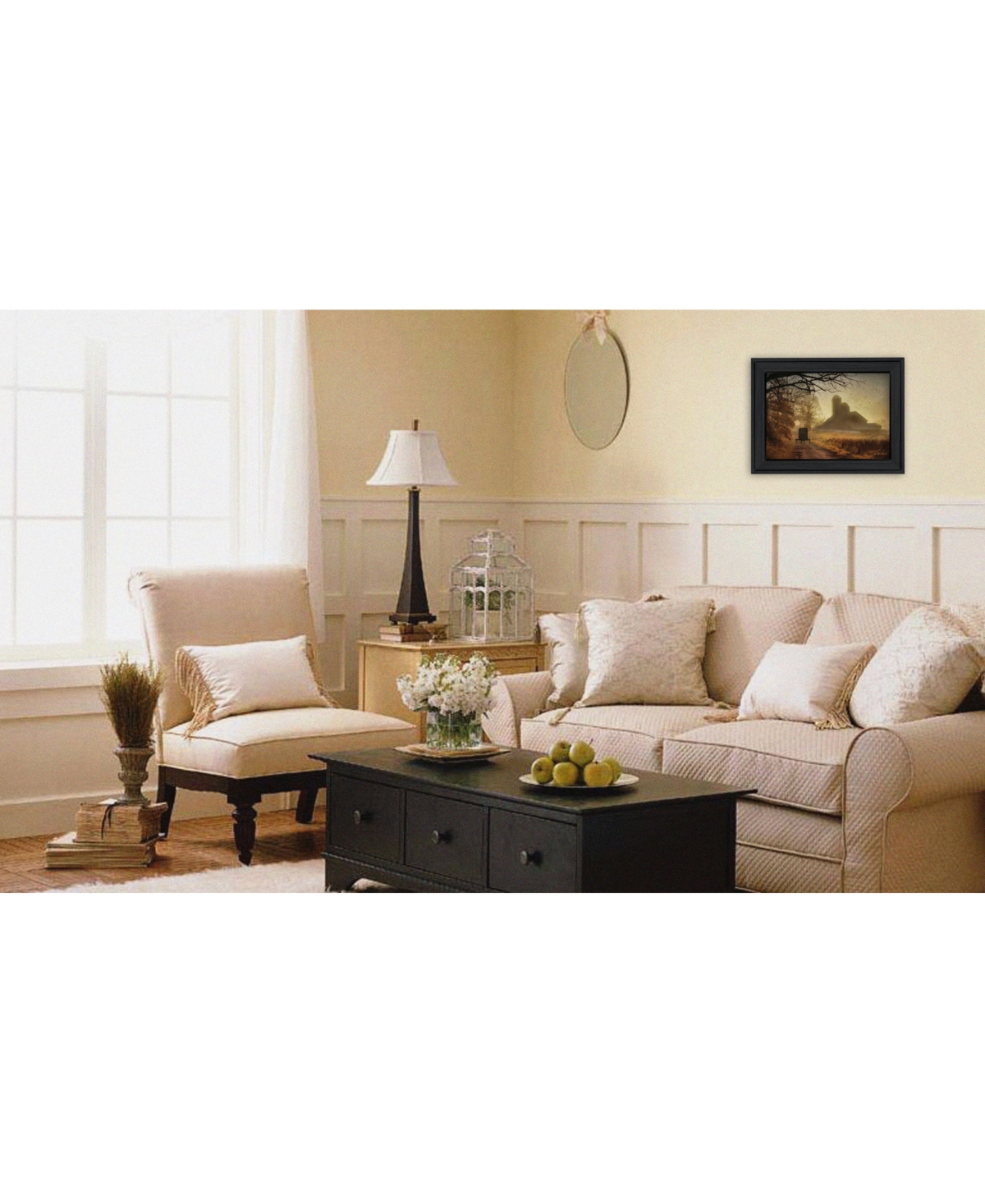 Trendy Decor 4U Sunday Morning By Lori Deiter, Printed Wall Art, Ready to hang, Black Frame,