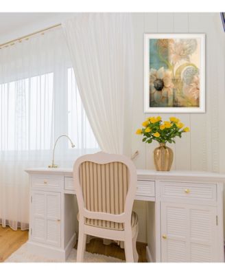 Meandering Flowers I by Dee Dee, Ready to hang Framed Print, White Frame, 21" x 27"