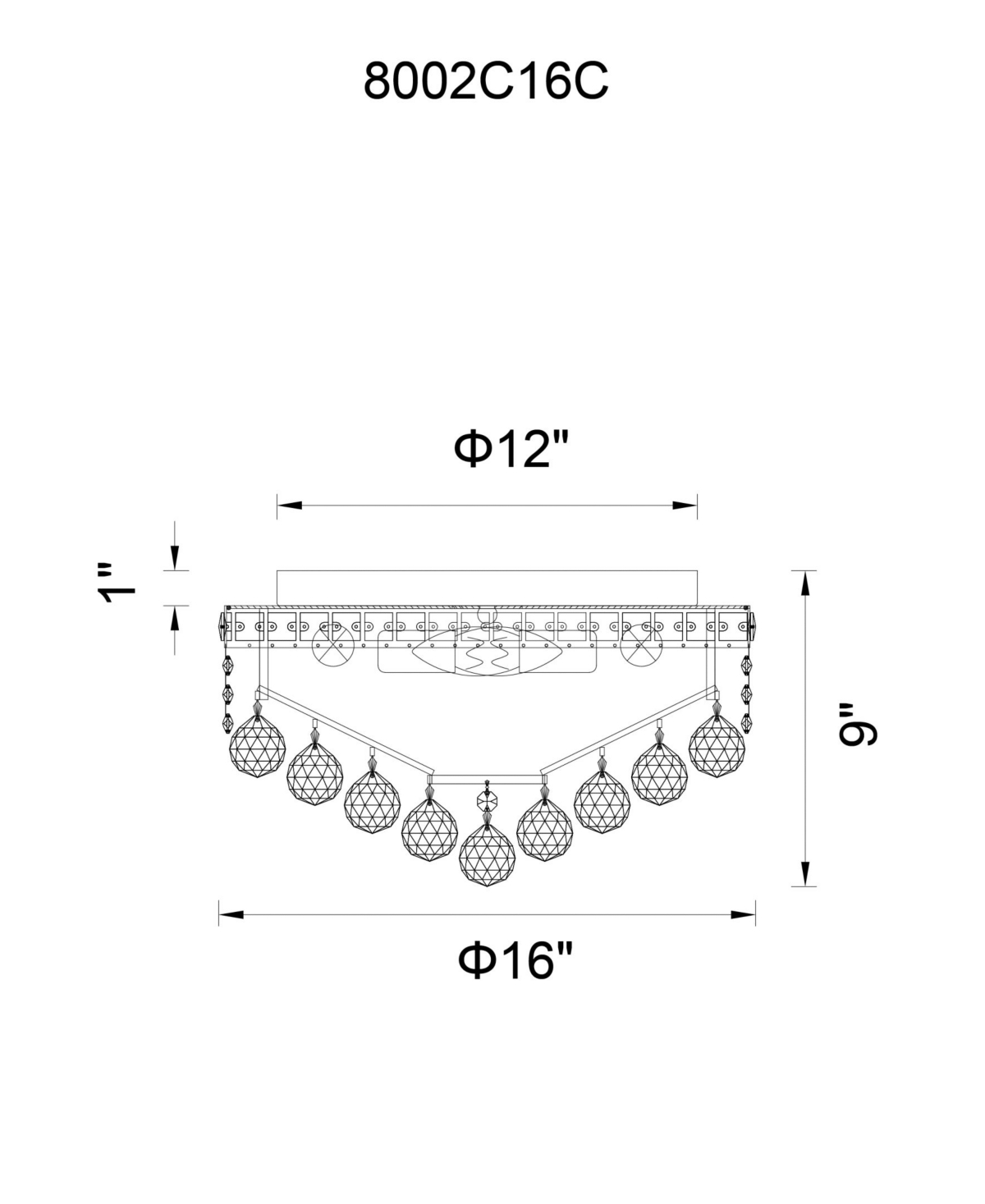 Cwi Lighting Luminous 5 Light Flush Mount In Chrome