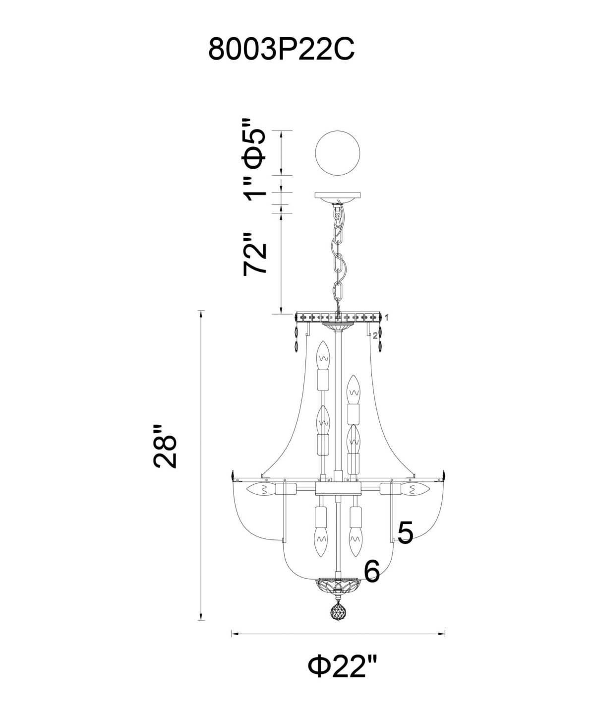CWI LIGHTING STEFANIA 13 LIGHT CHANDELIER 