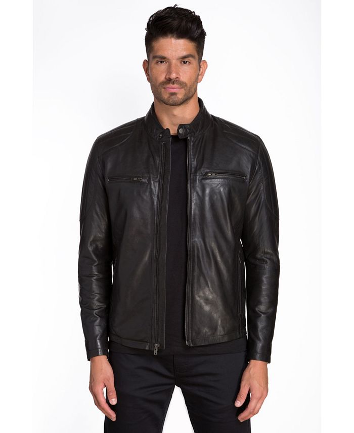 Jared Lang Leather Jacket & Reviews - Coats & Jackets - Men - Macy's