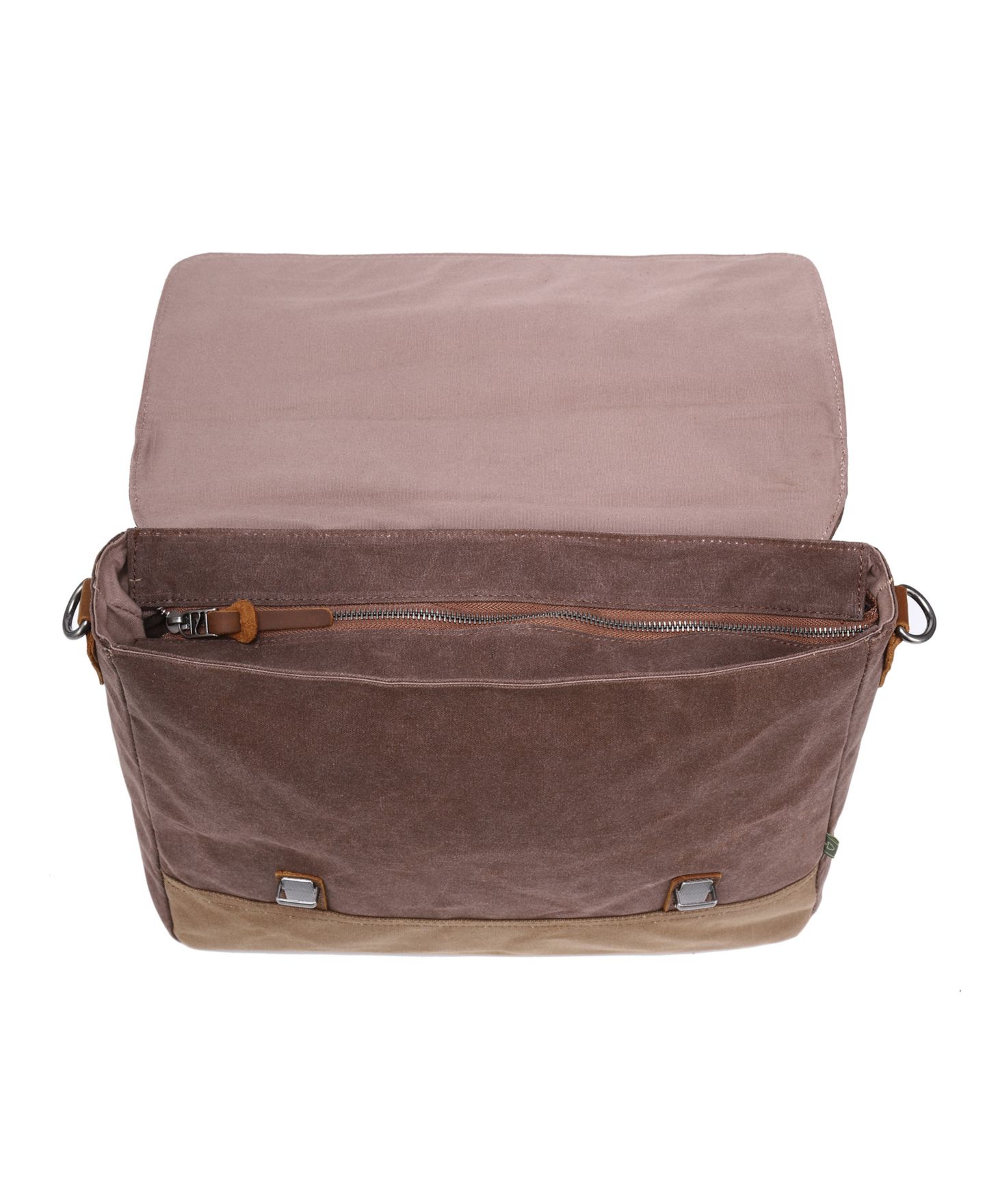 Женская сумка TSD BRAND Stone Creek Waxed Canvas Briefcase, цвет: Коричневый — фото 6