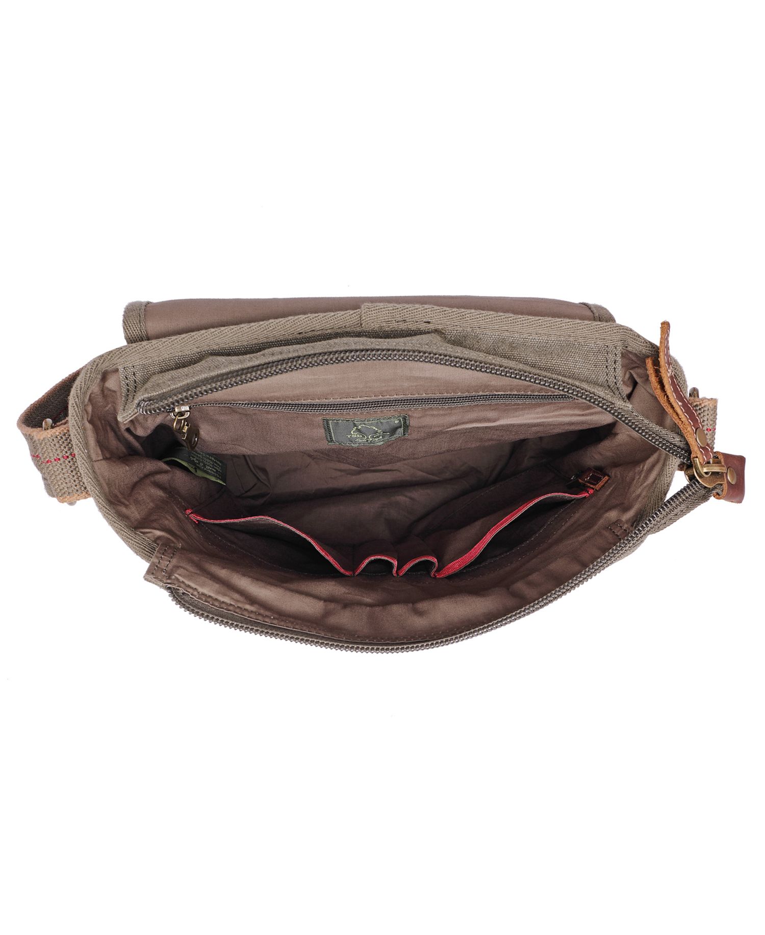 Turtle Ridge 4-Pocket Canvas Crossbody Bag