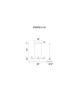 Strum 3 Light Chandelier