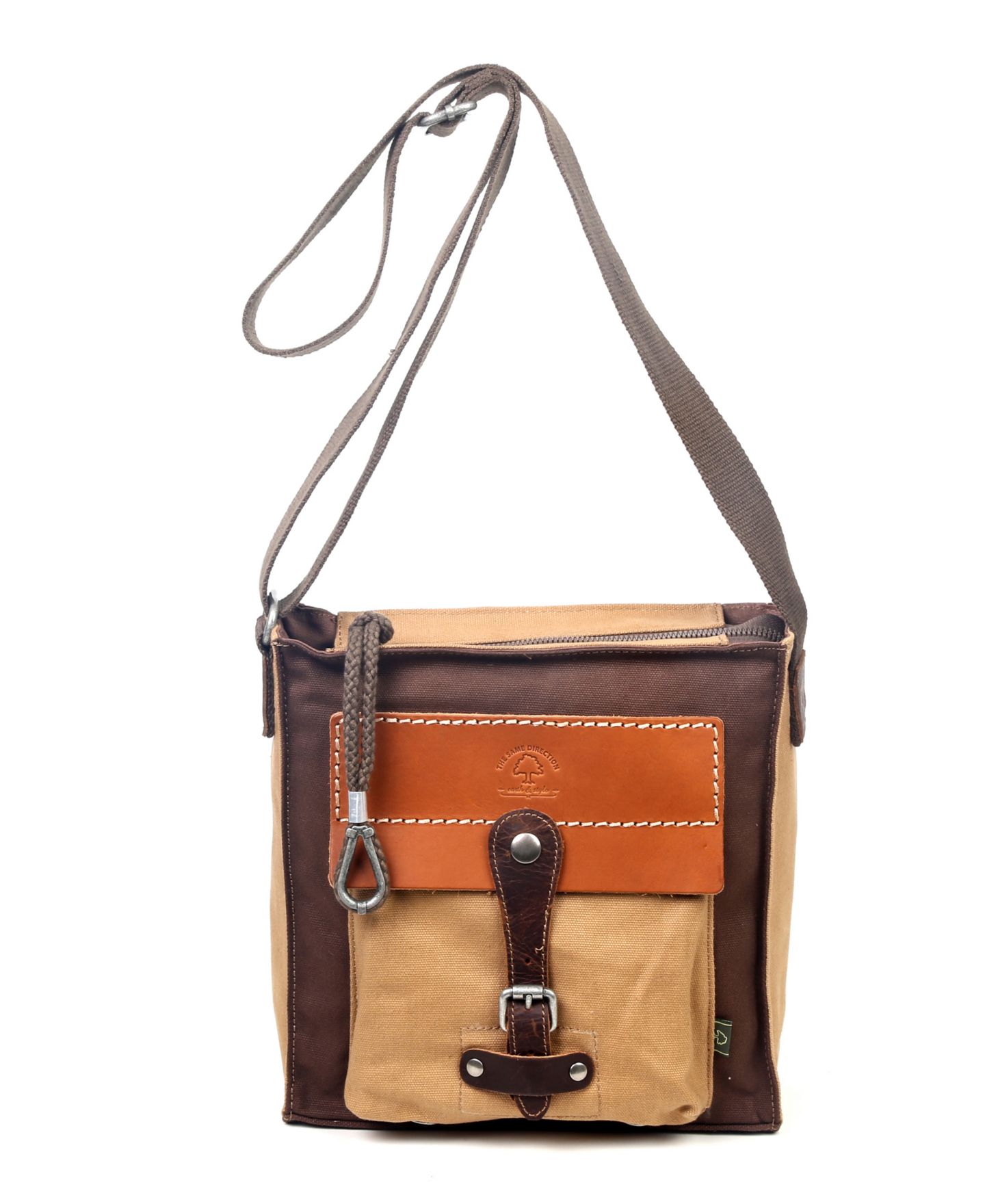 Женская сумка TSD BRAND Hidden Woods Canvas Crossbody, цвет: Хаки — фото 4