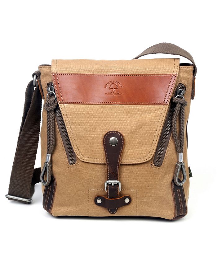 TSD BRAND Hidden Woods Canvas Traveler Crossbody Bag - Macy's