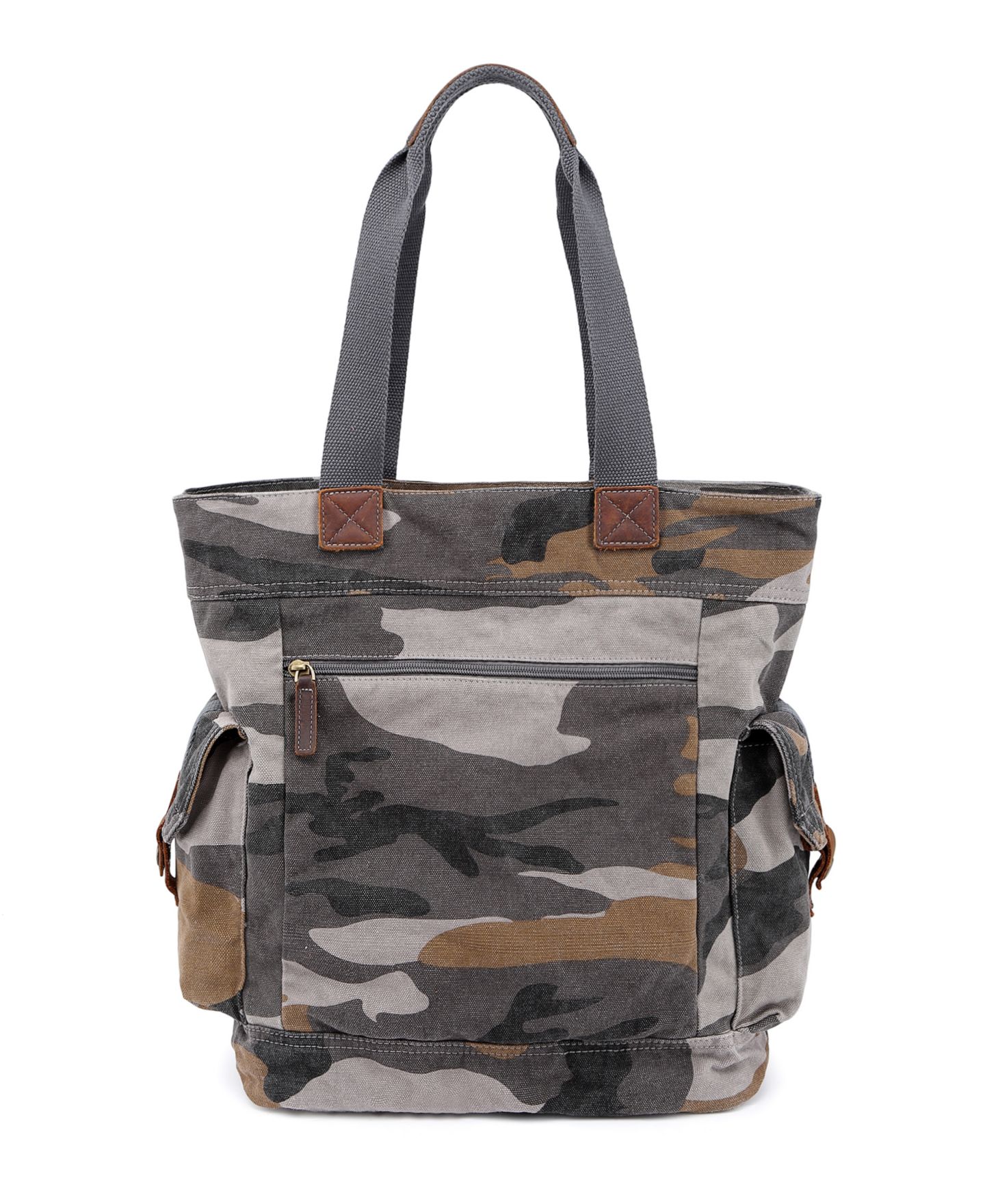 Женская сумка TSD BRAND Camo Canvas, цвет: Серый — фото 4