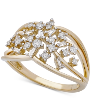 image of Diamond Openwork Scatter Statement Ring (1/3 ct. t.w.) in 10k Gold