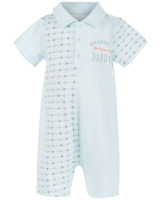 First Impressions - Baby Boys Handsome Arrow-Print Cotton Sunsuit