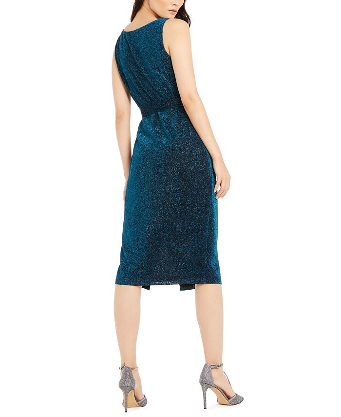 INC International Concepts INC Belted Cowlneck Shimmer Dress, Created ...