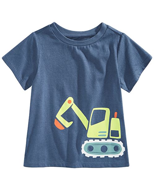 Baby Boys Bulldozer Print Cotton T Shirt Created For Macy S