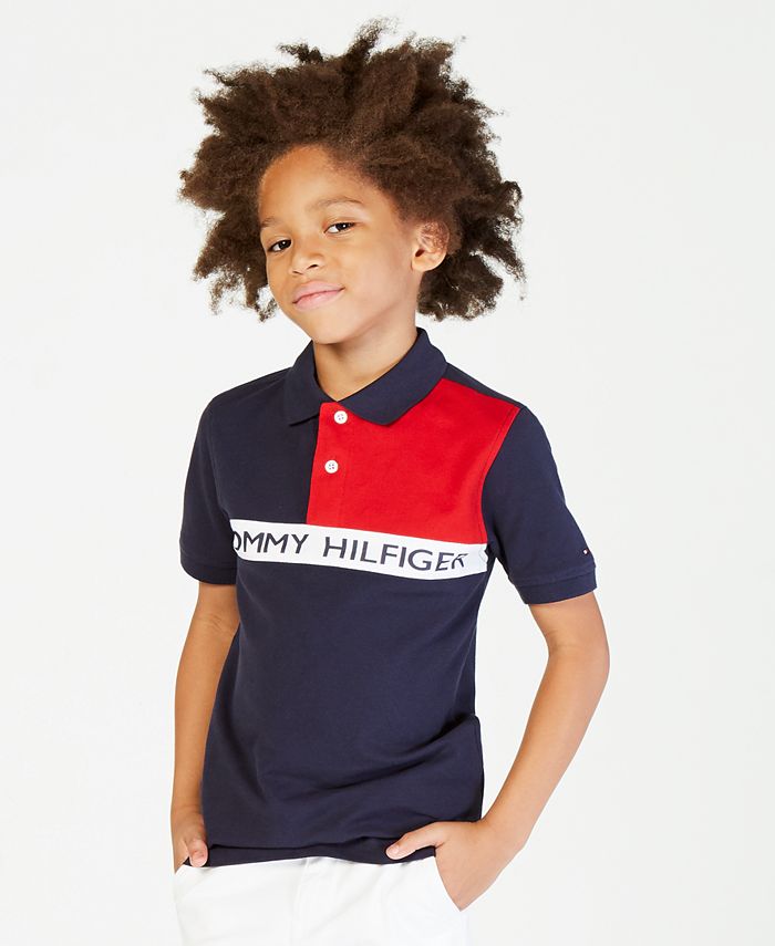 Tommy Hilfiger Colorblocked Polo, Big Boys & Reviews - Shirts & Tops - Kids Macy's