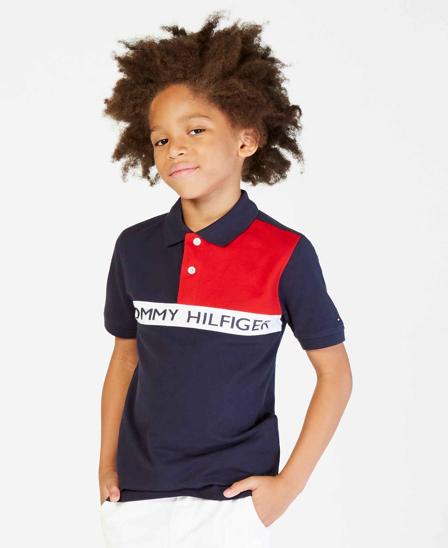 Big Boys Front Logo Colorblocked Polo