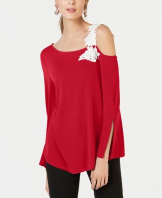 macys one shoulder tops