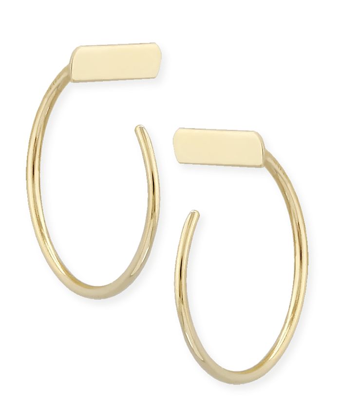 Arden Gold Statement Hoop Earrings in Clear