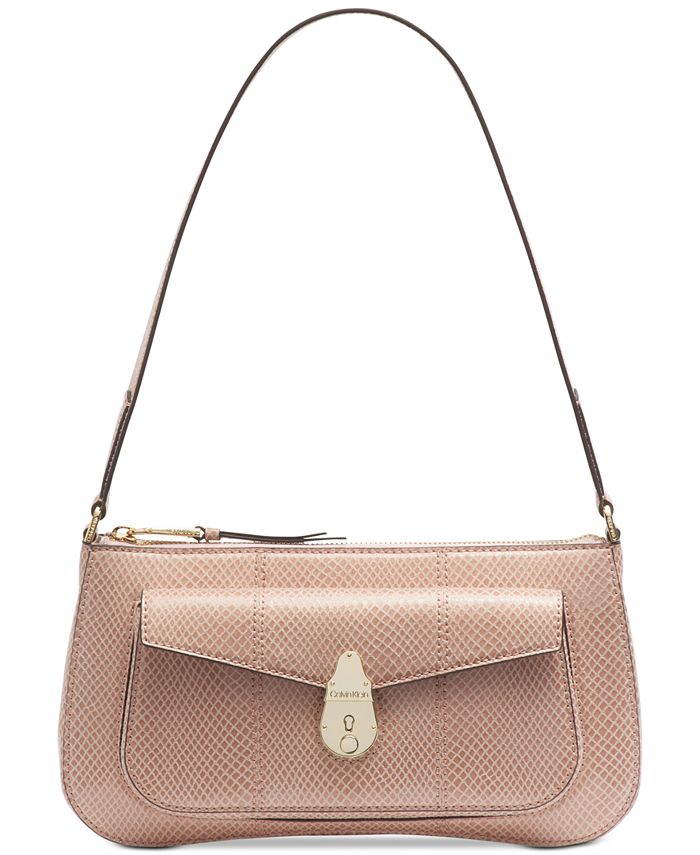 Calvin Klein Lock Leather Demi Shoulder Bag - Macy's