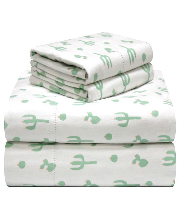 Pointehaven - Printed Flannel Twin Sheet Set