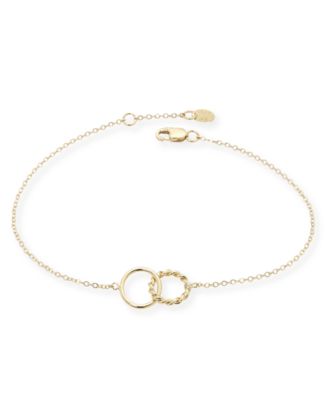 Macy's Interlocking Adjustable Bracelet Set in 14k Yellow Gold - Macy's