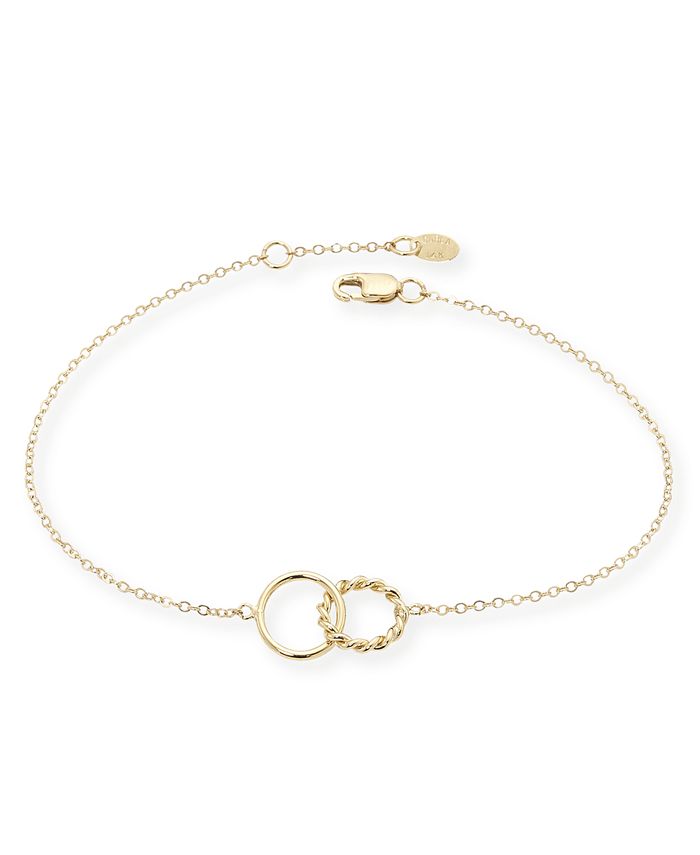 Alfabet routine Spijsverteringsorgaan Macy's Interlocking Adjustable Bracelet Set in 14k Yellow Gold & Reviews -  Bracelets - Jewelry & Watches - Macy's