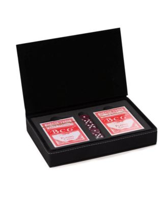 Bey-Berk Game Case with Two Decks of Playing Cards and 5 Poker Dice