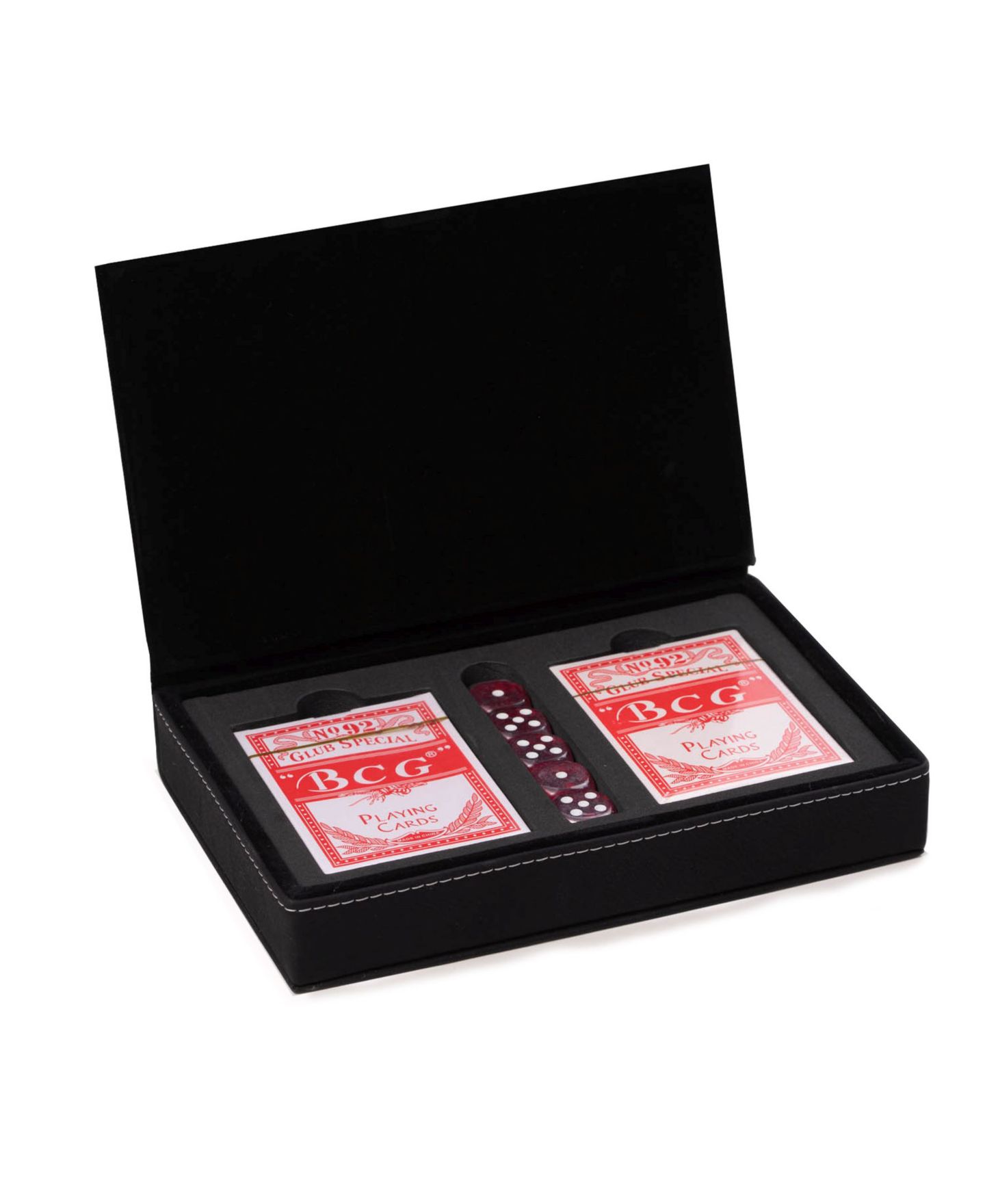 Детская игрушка Bey-Berk Arthur Black Game Case with 2 Decks of Playing Cards and 5 Poker Dice, Ages 14+ — фото 1