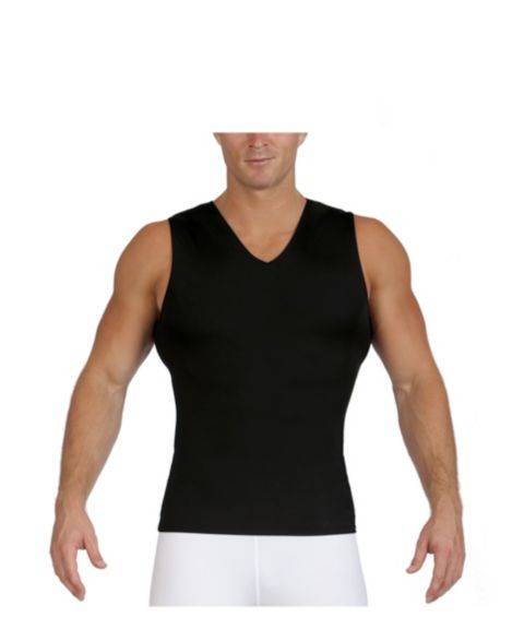 Мужская футболка Instaslim Insta Slim Compression Sleeveless V-Neck, цвет: Чёрный