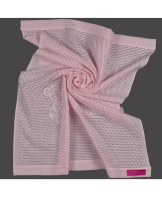 Southampton Home Lace Weave Teddy Bear Baby Blanket